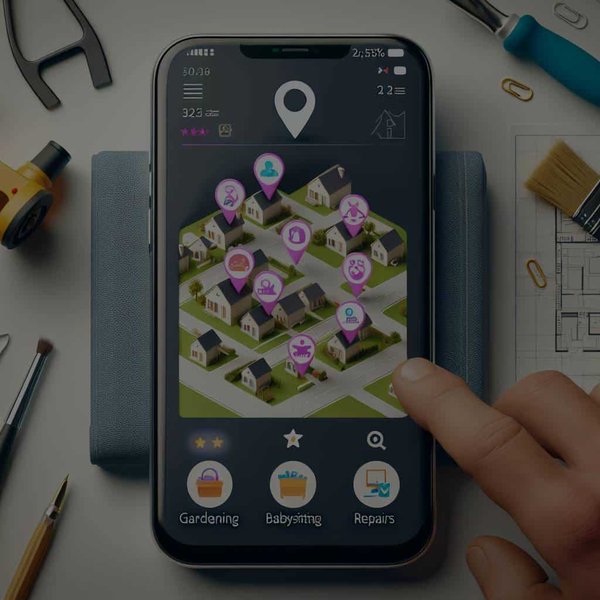 Comment créer une application mobile pour faciliter l'échange de services entre voisins ?